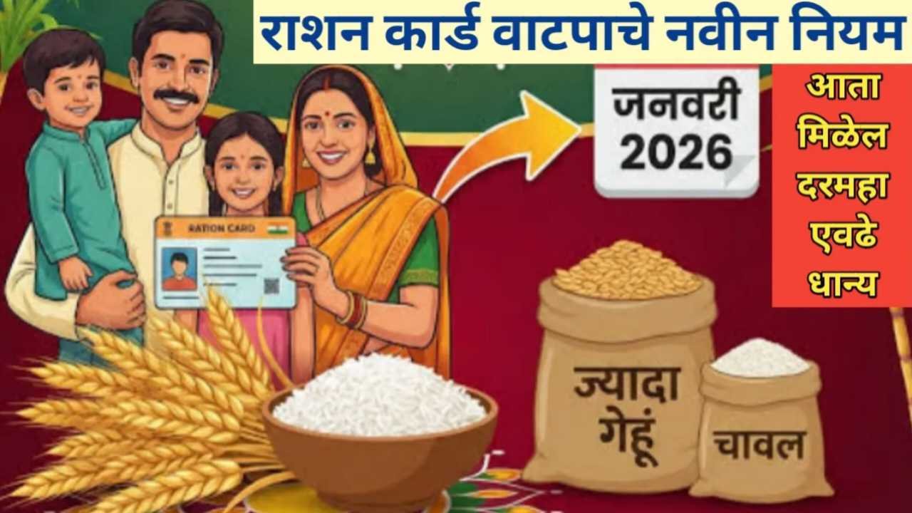 रेशन कार्ड धारकांसाठी नवीन नियम लागू; गव्हाचा कोटा वाढला तर तांदूळ झाला कमी, पाहा आता तुमच्या वाट्याला किती धान्य येणार Ration Watap Badal
